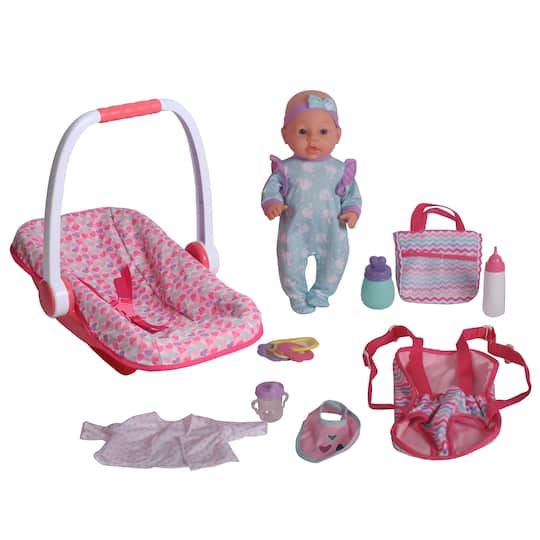 Dream Collection 16&#x22; Baby Doll With Carrier